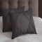 Set of Two 20" Gray And Ash Gray Diamond Cotton Throw Pillow Covers with Tufts And Texture