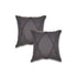 Set of Two 20" Gray And Ash Gray Diamond Cotton Throw Pillow Covers with Tufts And Texture