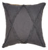 Set of Two 20" Gray And Ash Gray Diamond Cotton Throw Pillow Covers with Tufts And Texture