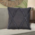 Set of Two 20" Gray And Ash Gray Diamond Cotton Throw Pillow Covers with Tufts And Texture