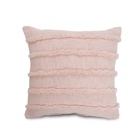 Set of Two 20" Pearl Striped Cotton Throw Pillow Covers with Tufts