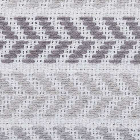 Set of Four 18" Gray And Beige Chevron Cotton Throw Pillow Covers