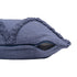 Set of Four 18" Denim Blue Diamond Cotton Throw Pillow Covers with Tufts