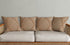 Set of Four 18" Tan Diamond Cotton Throw Pillow Covers with Tufts