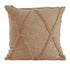 Set of Four 18" Tan Diamond Cotton Throw Pillow Covers with Tufts