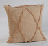 Set of Four 18" Tan Diamond Cotton Throw Pillow Covers with Tufts
