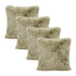 Set of Four 20" Taupe And Ivory Abstract Throw Pillow Covers