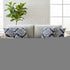 Set of Four 20" Blue And White Damask Cotton Blend Throw Pillow Covers