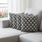 Set of Four 20" Black And White Geometric Cotton Blend Throw Pillow Covers