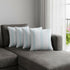 Set of Four 20" Blue And White Striped Cotton Throw Pillow Covers