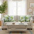 Set of Four 20" Green And Blue Floral Throw Pillow Covers