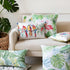 Set of Four 20" Green And Blue Floral Throw Pillow Covers