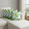 Set of Four 20" Green And Blue Floral Throw Pillow Covers
