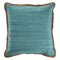 20" Turquoise And Tan Beach Cotton Blend Throw Pillow Cover with Texture