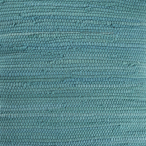 20" Turquoise And Tan Beach Cotton Blend Throw Pillow Cover with Texture