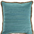 20" Turquoise And Tan Beach Cotton Blend Throw Pillow Cover with Texture