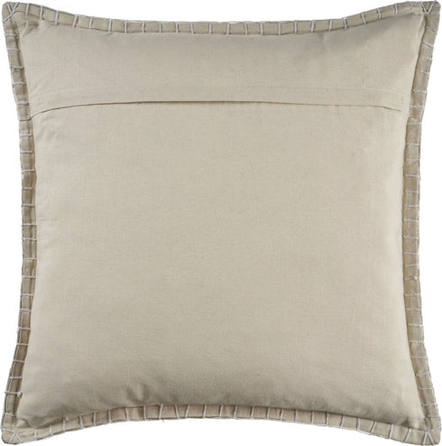 24" Gray Cotton Throw Pillow Cover