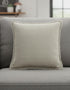 24" Gray Cotton Throw Pillow Cover