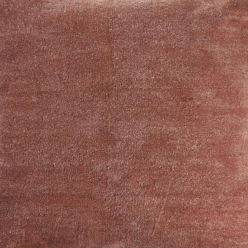24" Brown And Orange Cotton Throw Pillow Cover