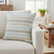 18" Gray And Blue Beach Chevron Cotton Throw Pillow Cover