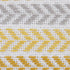 18" Yellow And Gray Beach Chevron Cotton Throw Pillow Cover