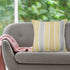 18" Yellow And Gray Beach Chevron Cotton Throw Pillow Cover