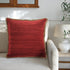 20" Red And Tan Beach Cotton Blend Throw Pillow Cover with Texture