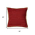 20" Red And Tan Beach Cotton Blend Throw Pillow Cover with Texture
