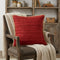 20" Red And Tan Beach Cotton Blend Throw Pillow Cover with Texture
