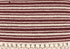 20" Red And Black Striped Cotton Throw Pillow Cover with Fringe And Texture