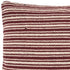 20" Red And Black Striped Cotton Throw Pillow Cover with Fringe And Texture