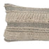 14" X 36" Beige And Black Lumbar Striped Cotton Throw Pillow Cover with Fringe And Texture