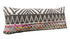 14" X 36" Charcoal Off White And Pink Lumbar Chevron Cotton Blend Throw Pillow Cover
