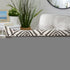 14" X 36" Charcoal Off White And Pink Lumbar Chevron Cotton Blend Throw Pillow Cover