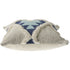 20" Blue And White Geometric Cotton Blend Throw Pillow Cover with Tufts And Texture