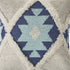 20" Blue And White Geometric Cotton Blend Throw Pillow Cover with Tufts And Texture