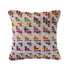 20" Off White Pink Red And Purple Geometric Cotton Blend Throw Pillow Cover