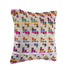 20" Off White Pink Red And Purple Geometric Cotton Blend Throw Pillow Cover
