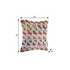 20" Off White Pink Red And Purple Geometric Cotton Blend Throw Pillow Cover