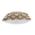 20" Beige And White Diamond Throw Pillow Cover with Tufts And Texture