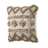 20" Beige And White Diamond Throw Pillow Cover with Tufts And Texture