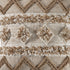 20" Beige And White Diamond Throw Pillow Cover with Tufts And Texture