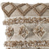 20" Beige And White Diamond Throw Pillow Cover with Tufts And Texture