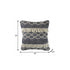 20" Slate Blue And Off White Geometric Wool Throw Pillow Cover with Tassels