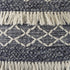 20" Slate Blue And Off White Geometric Wool Throw Pillow Cover with Tassels
