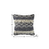 20" Slate Blue And Off White Geometric Wool Throw Pillow Cover with Tassels