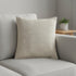 18" Cream And Beige Cotton Throw Pillow Cover