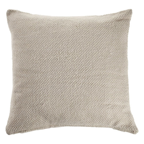 18" Cream And Beige Cotton Throw Pillow Cover