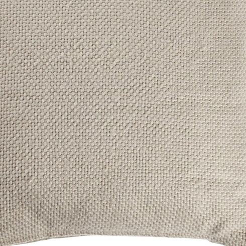 18" Cream And Beige Cotton Throw Pillow Cover