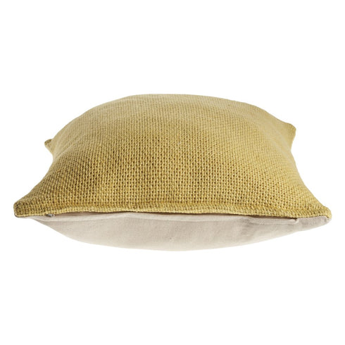 18" Yellow Cotton Throw Pillow Cover